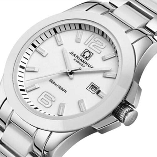 Classic Stainless Steel + Ceramic Bracelets Lovers Watches Automatic Self-winding Calendar Wrist watch Brand Water Proof Montre