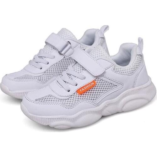 2021 Summer Kids Shoes Boys Sneakers Breathable Mesh Hook&Loop Sport Running Children Shoes Casual Shoes