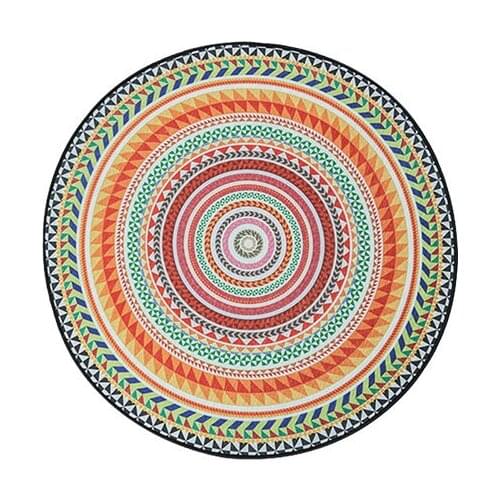 Round Carpet Ethnic Hanging Basket Chair Yoga Mat Thicken Bedroom Bedside Meditation Rug