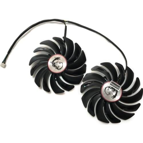 2pcs/lot computer radiator cooler Fans RX470 Video Card cooling fan For MSI RX570 RX 470 GAMING 8G GPU Graphics Card Cooling