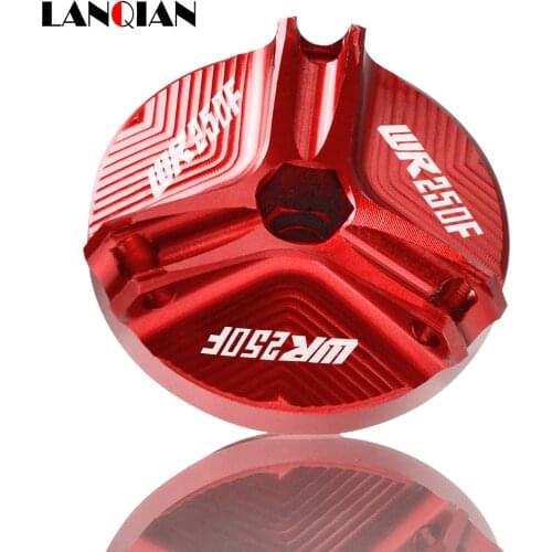 Motorcycle CNC Engine Oil Filter Cup Plug Cover Screw Engine Oil CUP FOR YAMAHA WR250F 2001 2002 2003 2004 2005-2015