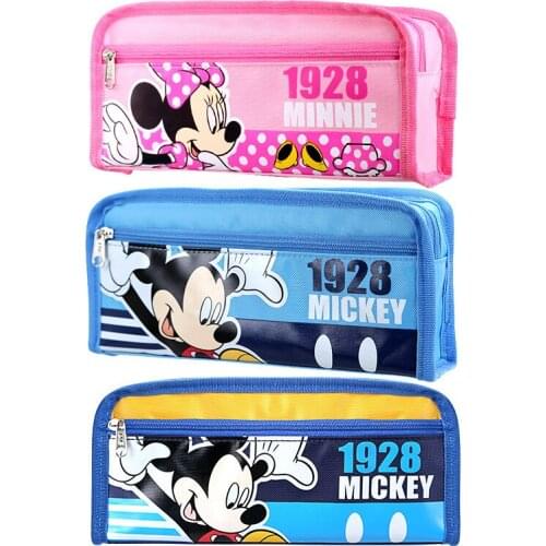 Disney Cartoon Pictures Mickey and Minnie Snow White and Snow Princess Printed Cute Pencil Case Cute School Supplies Stationery