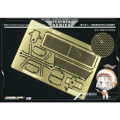 Voyager FE35031 1/35 WWII US M3 Stuart light tank Grills set For TAMIYA 36360