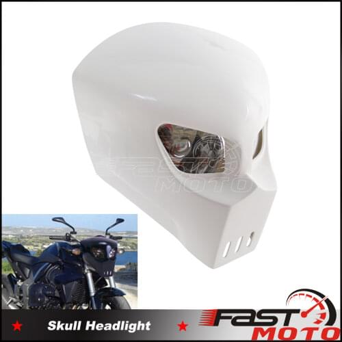 Blue White Yellow Black Red Skull Mask Fairing Head Lamp Motorcycle Headlight Headlamp 5 Color For Yamaha Suzuki Kawasaki Honda