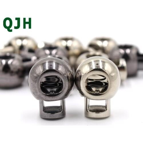 Wholesale 10pcs/lot high-grade spring buttons round single hole metal rope button clothes pants clothing accessories pendants