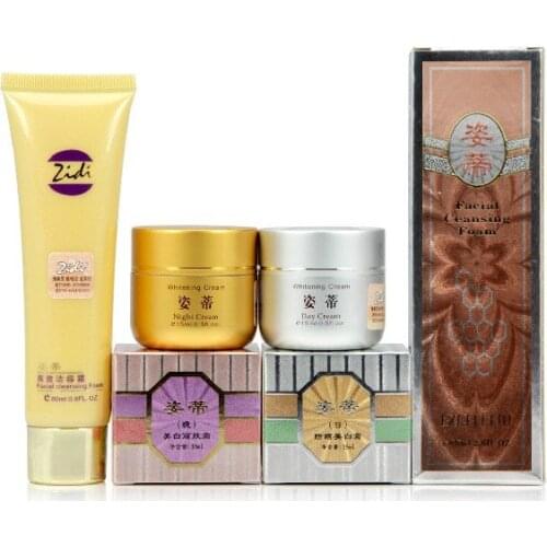 Original ZIDI Whitening Facial Cream set Day cream and Night cream and Facial Cleansing Foam