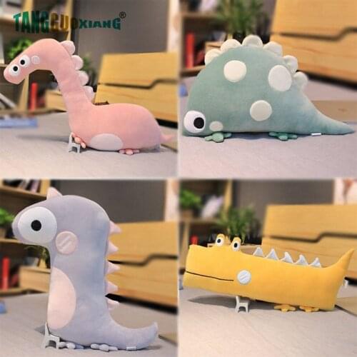 45-90cm Nordic style Pillow Washable Dinosaur Crocodile Plush Toys baby Sleep Partner Backrest sofa cushion Xmas Gift for kids