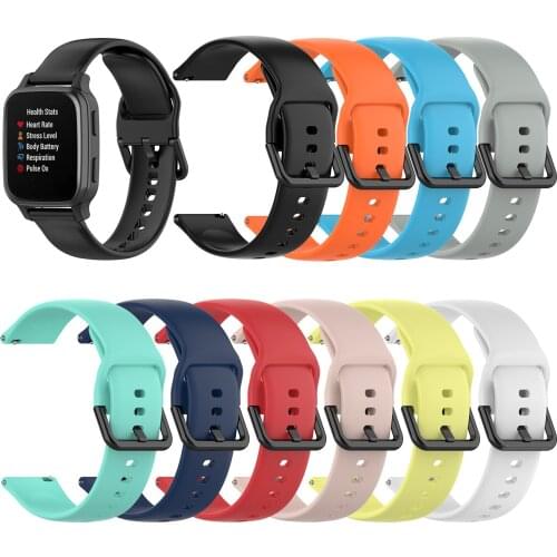 Watchband For Garmin Venu SQ Silicone Bracelet For Garmin Venu Vivoactive3 4 Forerunner245 For Amazfit BipS/U Wrist Strap