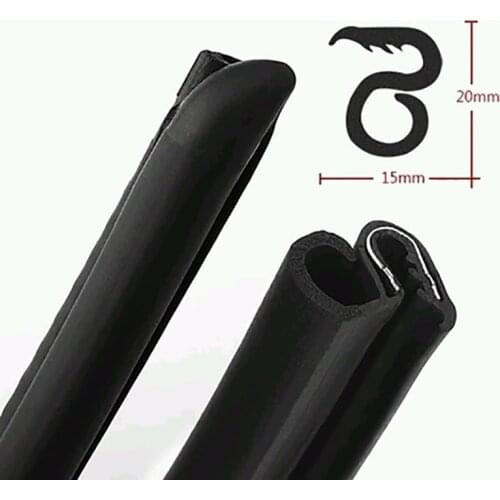 2X 80cm B Pillar Type Car Rubber Seal Strip Windproof Anti-Noise Dustproof EPDM Sealing Strip For Auto Car Door Edge Accessories
