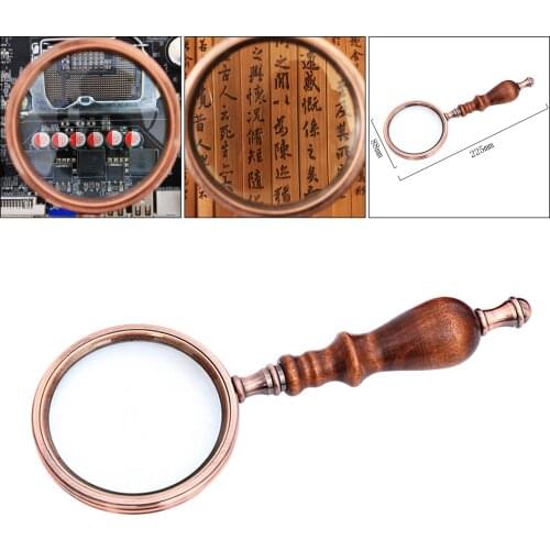 10X Handheld Magnifier Handle Magnifier Reading Magnifying Glass for Reading Book Inspection Rocks Map