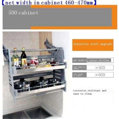 Storage Dish Drainer Organisadores Para Armario De Cosina Stainless Steel Hanging Cuisine Organizer Rack Kitchen Cabinet Basket