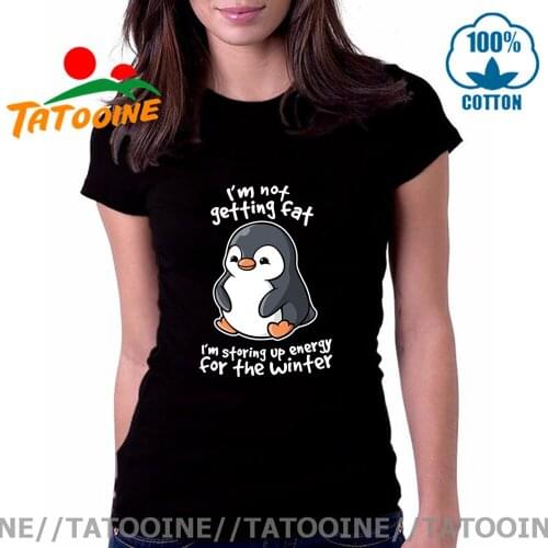 Tatooine Funny Chubby Penguin women T-shirt kawaii fat penguin Custom diversified couple T-shirts funny christmas girl tops tees
