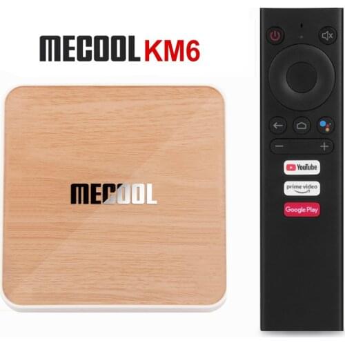 MECOOL KM6 DELUXE Amlogic S905X4 Smart Android 10.0 TV Box 4K Media Player 2.4G/5G WiFi Voice Remote Control Google Certificated