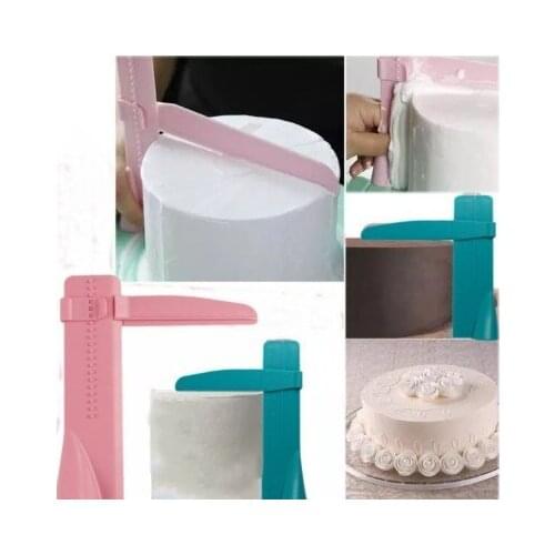 2pcs Adjustable Kitchen Turning Sugar Leveling Device Cake Smoother Decorating Tools DIY Food Grade Plastic Tool Accessorie H860