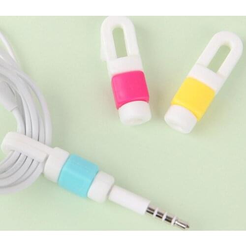 Earphone Cable Cord Saver Sleeve Cover Protector Wire Line Winder Organizer Data Charger Line Protective for Iphone Random Color