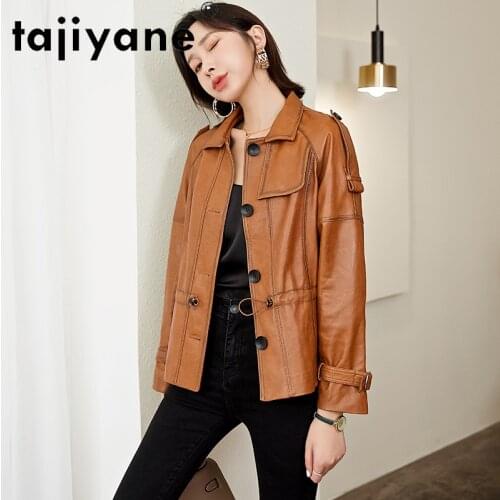 Tajiyane Women Genuine Leather Jacket Real Sheepskin Coat Woman Korean Autumn Clothes Lady Short Biker Jackets Chaquetas HLY23