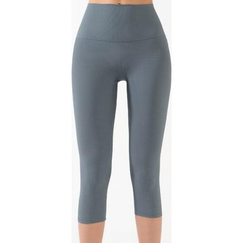Spring And Summer New Womens Quick-Drying Seamless Thread Nude High Waist Hip-Lifting Yoga Pants DS-31