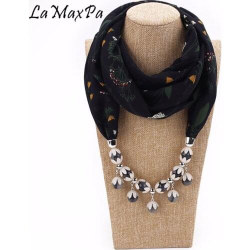 LaMaxPa New Women Cherry Tomatoes Pendant Scarf Female Favorite Noble Pendant Jewelry Scarf Mujer Bufanda Femme Pendant Schal