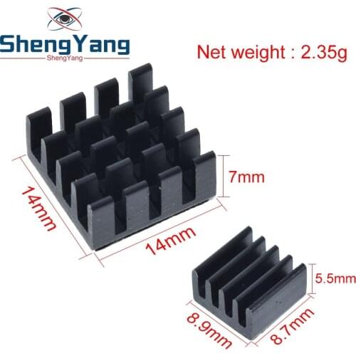 1SET=2PCS Raspberry Pie 3 Heatsink Raspberry Pi 2 Loaded Single Dedicated Aluminum Heat Sink for Diy Kit