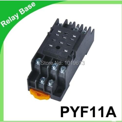 10pcs/ lot PYF11A relay socket suitable for HH53P(my3) General Purpose Relay Base