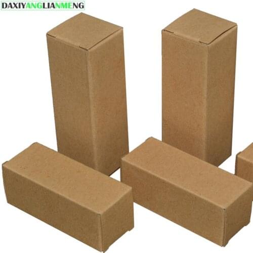 100pcs/lot 3.9x3.9x9.3cm White black kraft Paper Box DIY Lipstick Perfume Essential Oil Bottle packaging boxes for valve tube