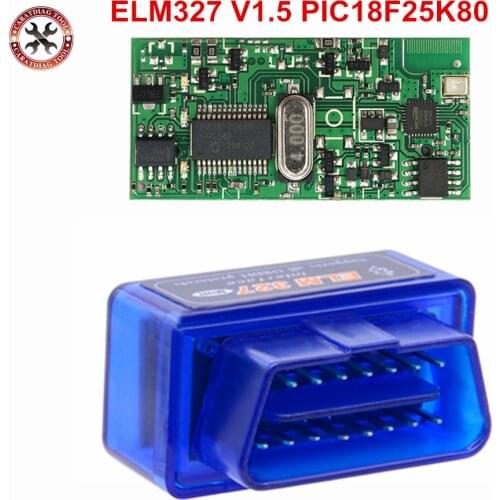 2019 Newst Firmware V1.5 Super Mini ELM327 Bluetooth With PIC1825K80 OBD2 Diagnostic Tool ELM 327 V1.5 Bluetooth Free Shipping