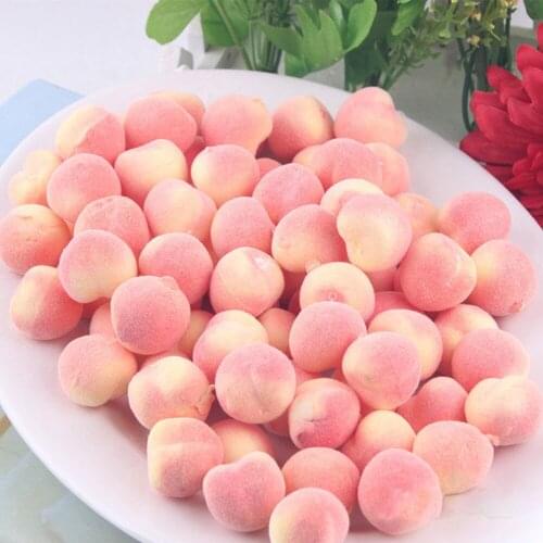 50pcs 3.5cm Mini Artificial Fruits Simulation Peaches Foam Peaches Decoration Fake Fruit for Home Decor Artificial Peaches