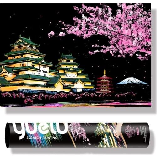 75*52cm City Night View DIY Scratch Painting Set Adult Art Crafts Landscape Scraping Kits Home Decor. Painting Christmas gift