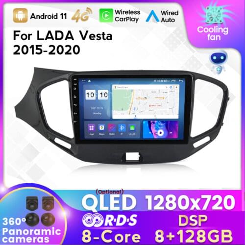 MEKEDE Car radio for Lada Vesta 2015 2016 2017 2018 2019 2020 auto multimedia stereo player android 10 GSP navigation 2 Din