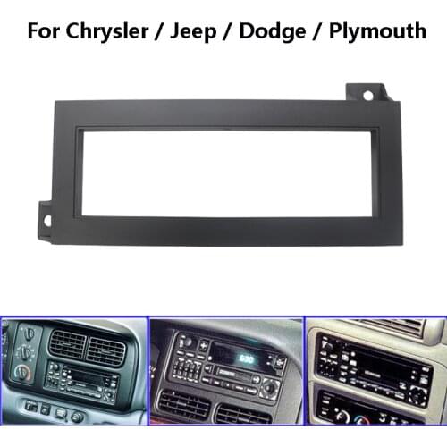 1 Din Car Radio Fascia For Cirrus Sebring Concorde DODGE Grand Cherokee DVD Stereo Plastic Panel Dash Mount Frame Kit Bezel