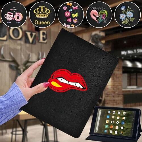 For Amazon Fire HD 8 Plus/Fire 7(5th 7th 9th)/HD 8(6th 7th 8th 10th),Pu Leather Cover Case for Fire HD 10 5th 7th 9th Tablet