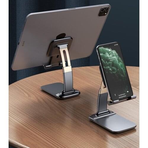 Phone Holder Stand for iPhone 12 Xiaomi Redmi Note 10 Metal Phone Holder Foldable Mobile Phone Stand Desk For Huawei iPhone 8 X