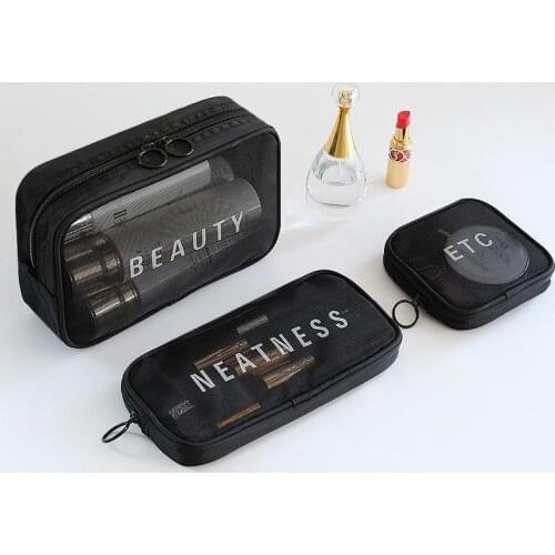 Three-piece Travel Pouch Cute Transparent Toiletry Bag Makeup Handbag Organizer Cosmetic Bathing Practical Beauty Wash Kit Bags