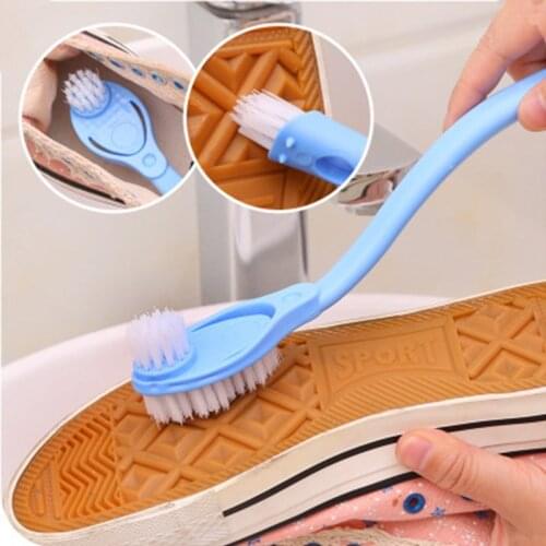 Double-end Shoe Brush Cleaner Cleaning Sneaker Pot Dishes Cleaner Multifunction Cleaning Brush Bathroom Kichen Cleaning Tool