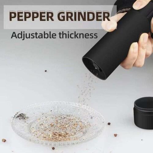 USB Charging Electric Salt Pepper Grinder With LED Light Steel Automatic Spice Grinding Mill Kitchen Cooking Tool