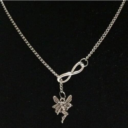 Hot 50cm New Fashion Vintage " Lovely Elf"& Lucky 8 Charms Pendant Statement Necklace Gift X59