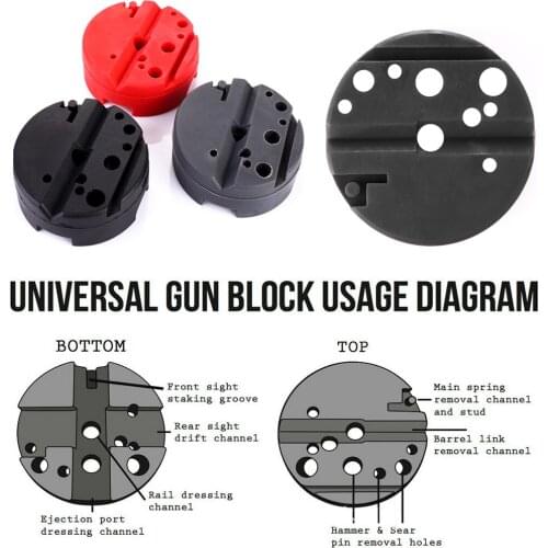 Round repair base block polymer Gunsmithing Bench Block M1911 paintball equipment