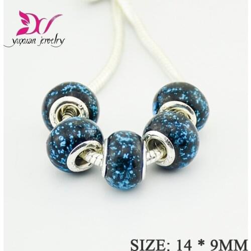 Hot Dark Star Authentic Silver Plated Purple European Glass Flower Beads Fit Bracelet & Necklace Jewelry Making artesanato TK058