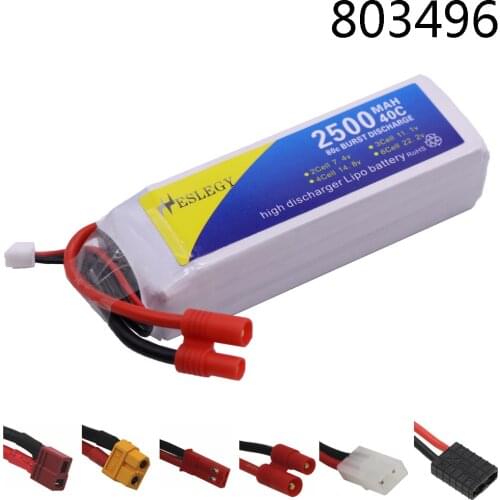 3S 11.1V 2500mAh Lipo Battery 803496 For RC Toy Car Boat Helicopter Parts Lithium battery 2200mah 11.1V Drones Battery toy parts