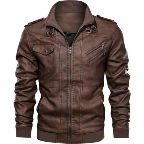 QSuper Autumn And Winter Mens Leather Jackets Men Casual Motorcycle PU Jacket Male Biker Brand Jackets Dropshipping