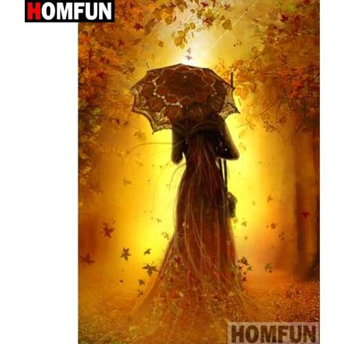 HOMFUN Full Square/Round Drill 5D DIY Diamond Painting "beauty" Embroidery Cross Stitch 5D Home Decor A16389