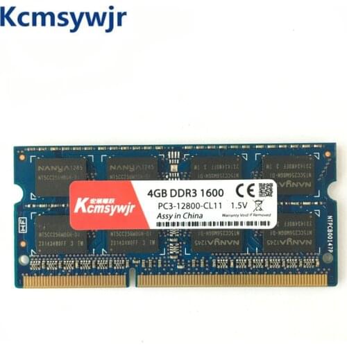NANYA chipset 4GB PC3 10600S 12800S DDR3 1333 1600Mhz 4gb Laptop Memory Notebook Module SODIMM RAM
