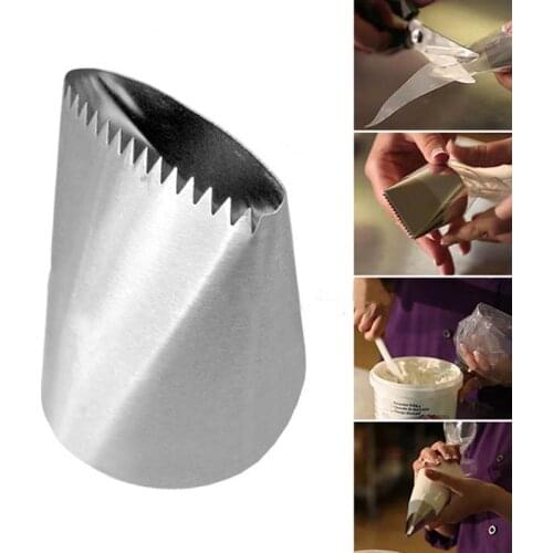 Stainless Steel Extra Large Cream Pastry Tip Fondant Cake Decorating Tool Russian Cake Icing Piping Nozzle