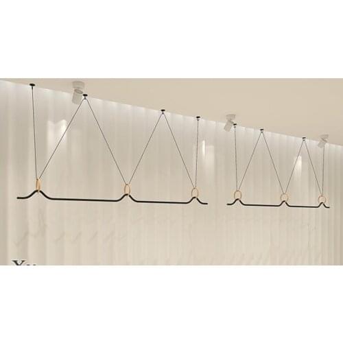Wall frame womens clothing store hanger window decoration side hanging display hanging iron ceiling hanging clothes hanger new