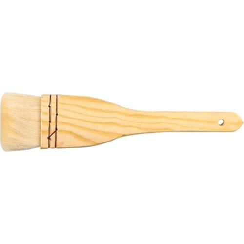 2021 New Household Mooncake Pastry Brush Barbecue Oil Baking Brushes Wooden Handle Tool