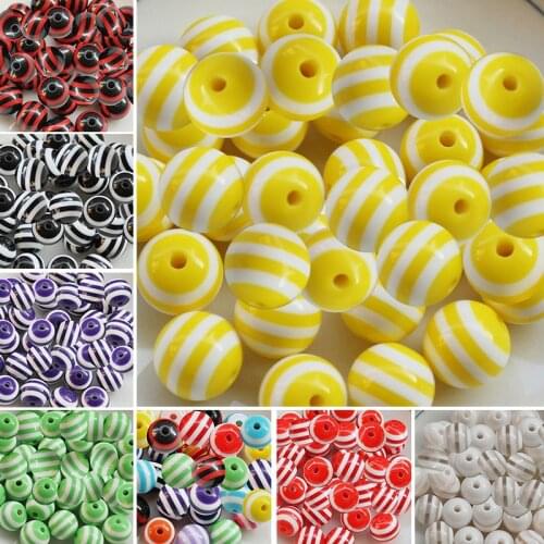 New Arrival 8mm Dia.100pcs/lot Acrylic Round Shape Stripe Beads Many Colors For You To DIY Fashion Jewelry