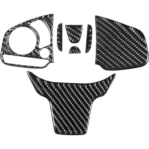 Carbon Fiber Steering Wheel Button Switch Panel Trim Cover Fits for Honda Civic 10th FC/FK 2016-2019