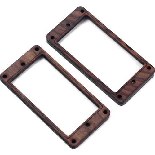 Pickup mounting ring curved bottom, frame, Maple plastic set of 2 neck and bridge for LP