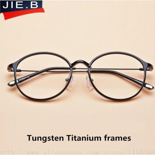 Plastic titanium eyeglasses frame Women clear lens Vintage Round frame glasses optical frame Customizable prescription glasses