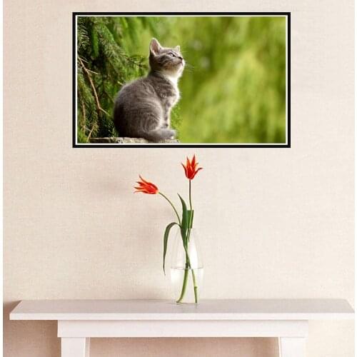 Curious Wildcat Tree Poster Canvas Print Painting Wall Art Living Room Home Decoration